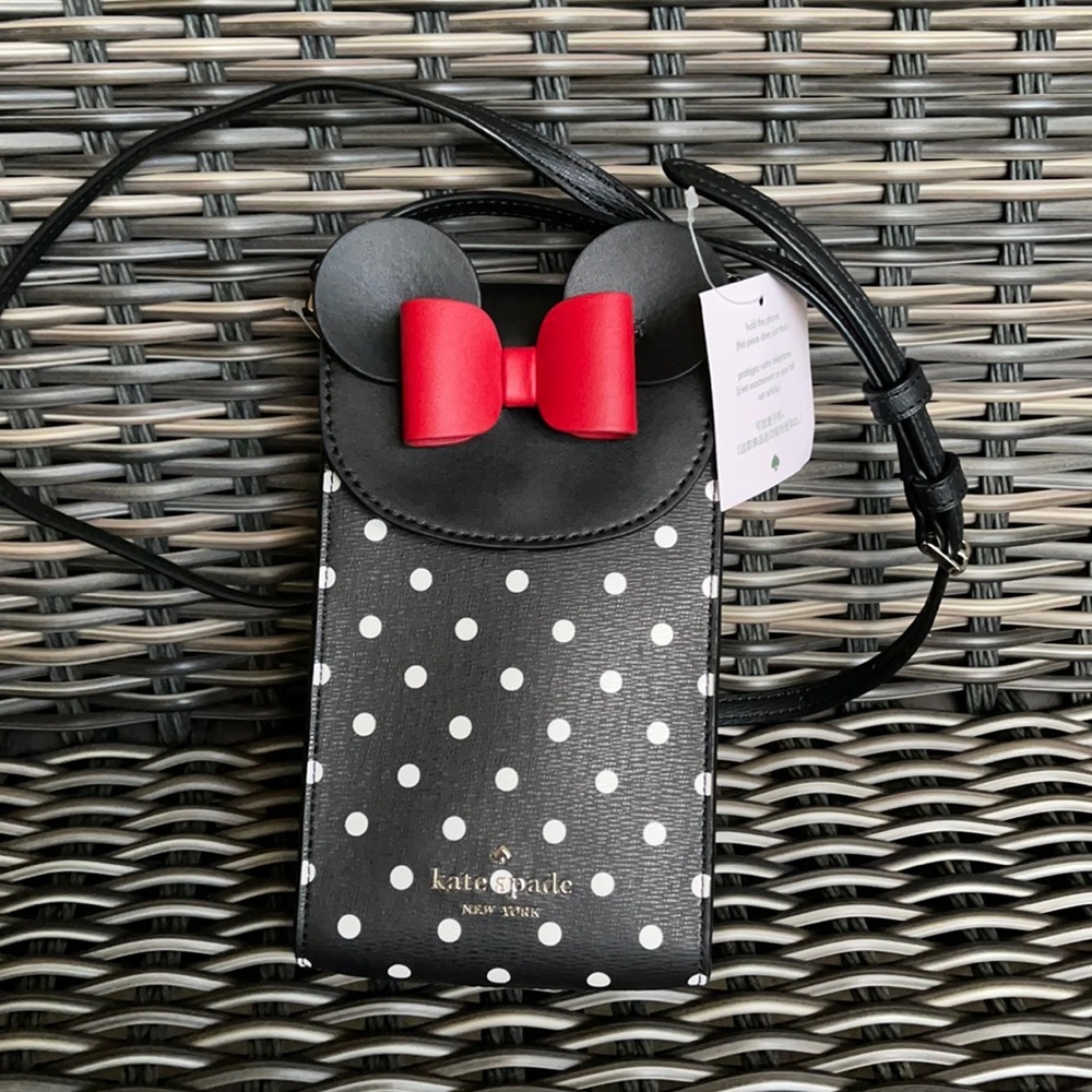 disney x kate spade new york minnie mouse north south flap phone crossbody - Picture 7 of 16
